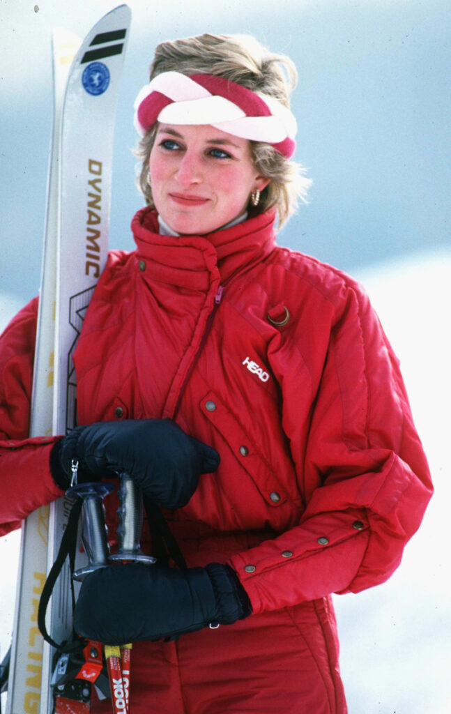 Diana hercegnő apres ski stílusú megjelenésben